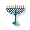 Patina Chanukah Menorah with Pomegranate and Lea... | Hanukkah Menorah