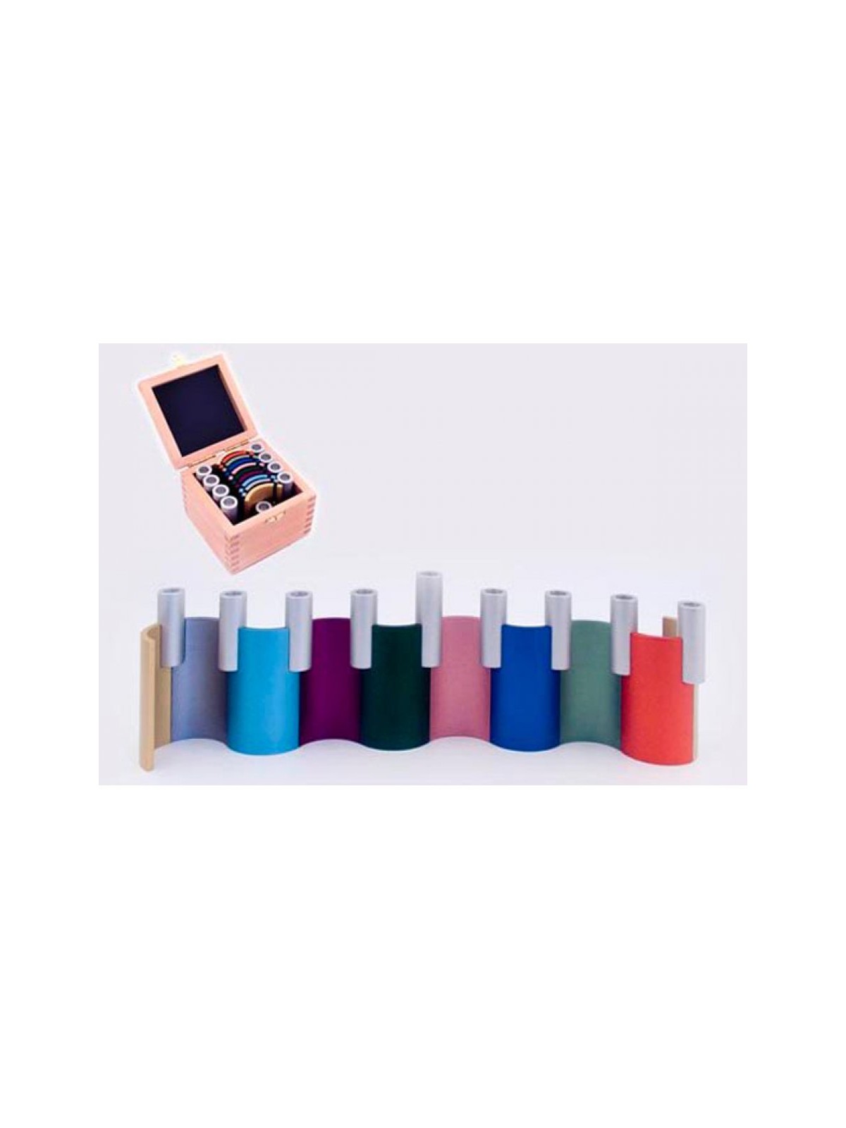 Agayof Curved Wall Menorah with Storage Box Colo... | Hanukkah Menorah