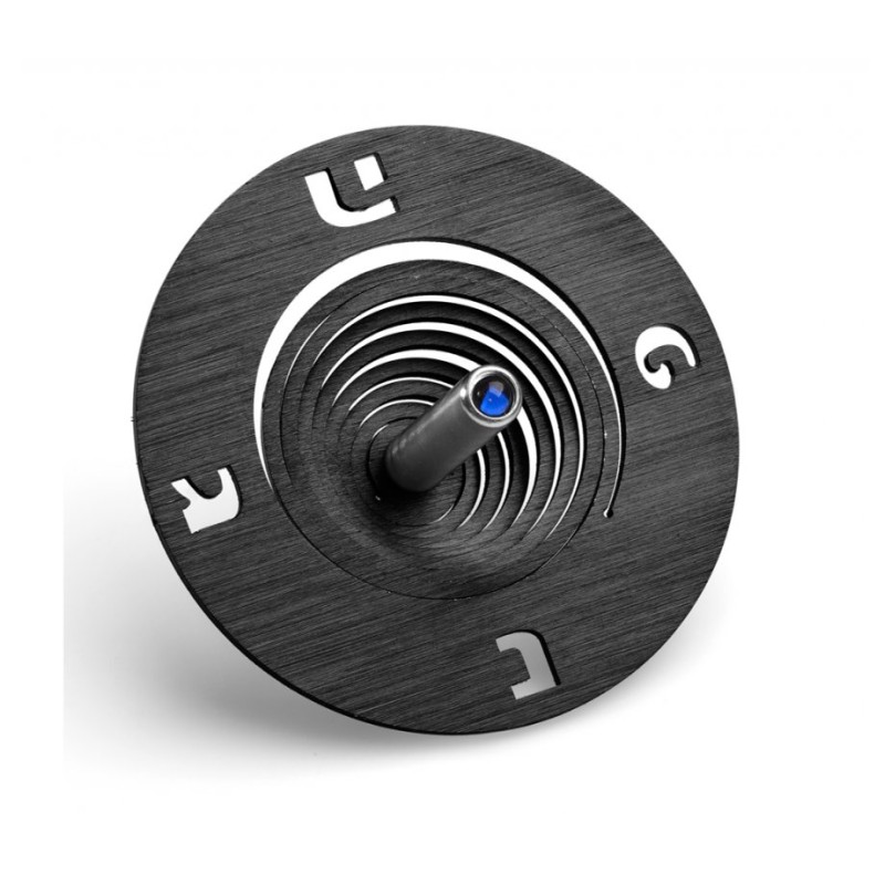 Adi Sidler Spiral Coil Chanukah Dreidel Brushed Aluminum... | Dreidels
