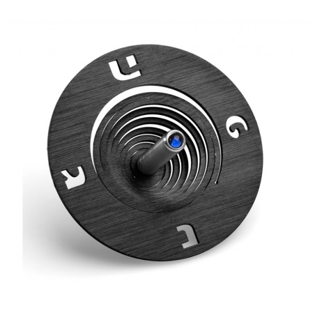 Adi Sidler Spiral Coil Chanukah Dreidel Brushed Aluminum... | Dreidels