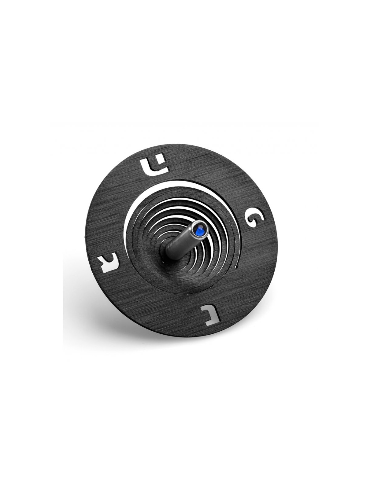 Adi Sidler Spiral Coil Chanukah Dreidel Brushed Aluminum... | Dreidels