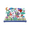 Yair Emanuel Hand Painted Chanukah Menorah Color... | Hanukkah Menorah