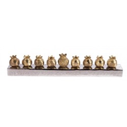 Yair Emanuel Pomegranate Hanukkah Menorah Anodiz... | Hanukkah Menorah
