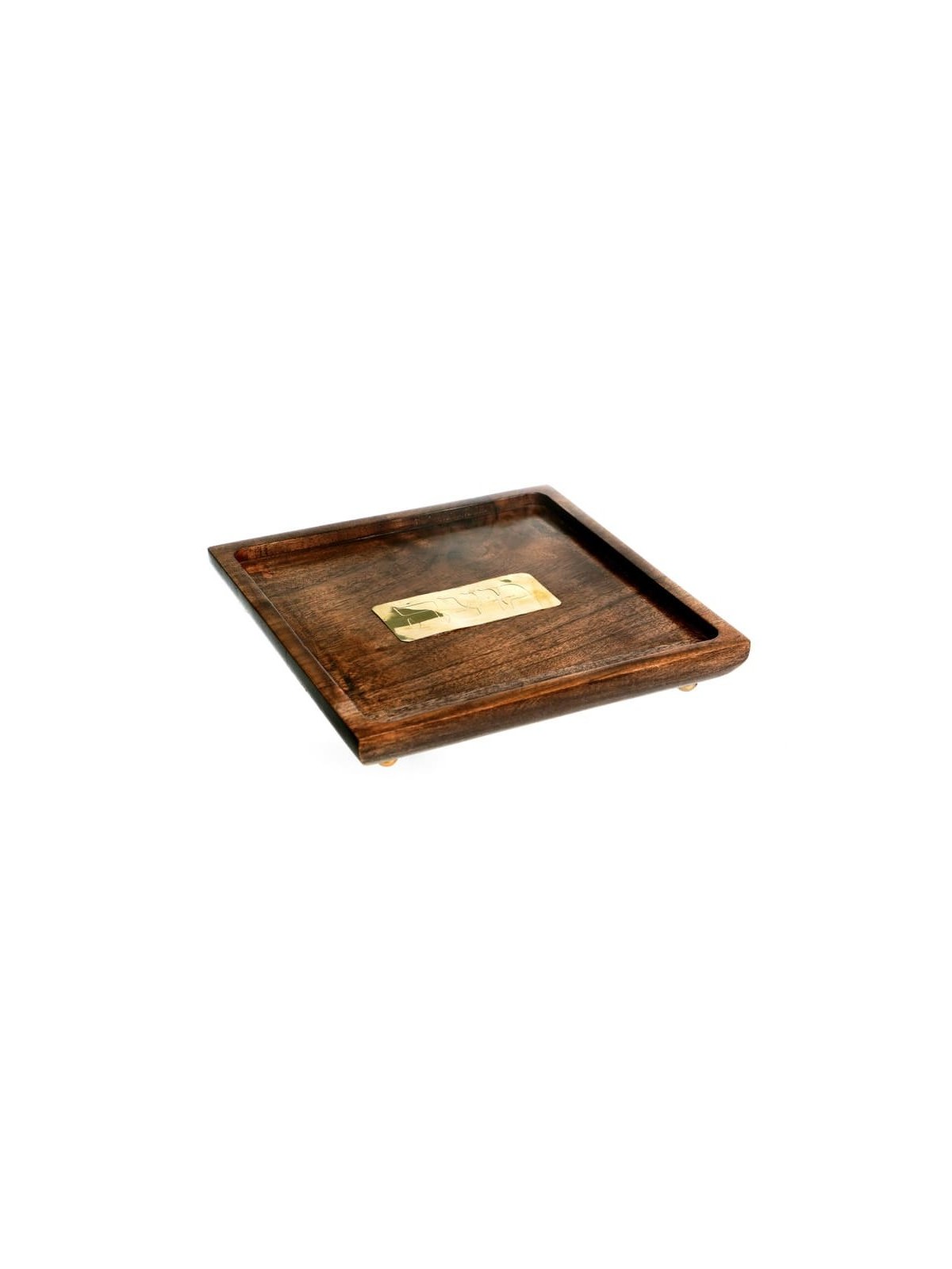 Raised Wood Matzah Tray for Pesach %96 Go... | Jewish Gift from Israel