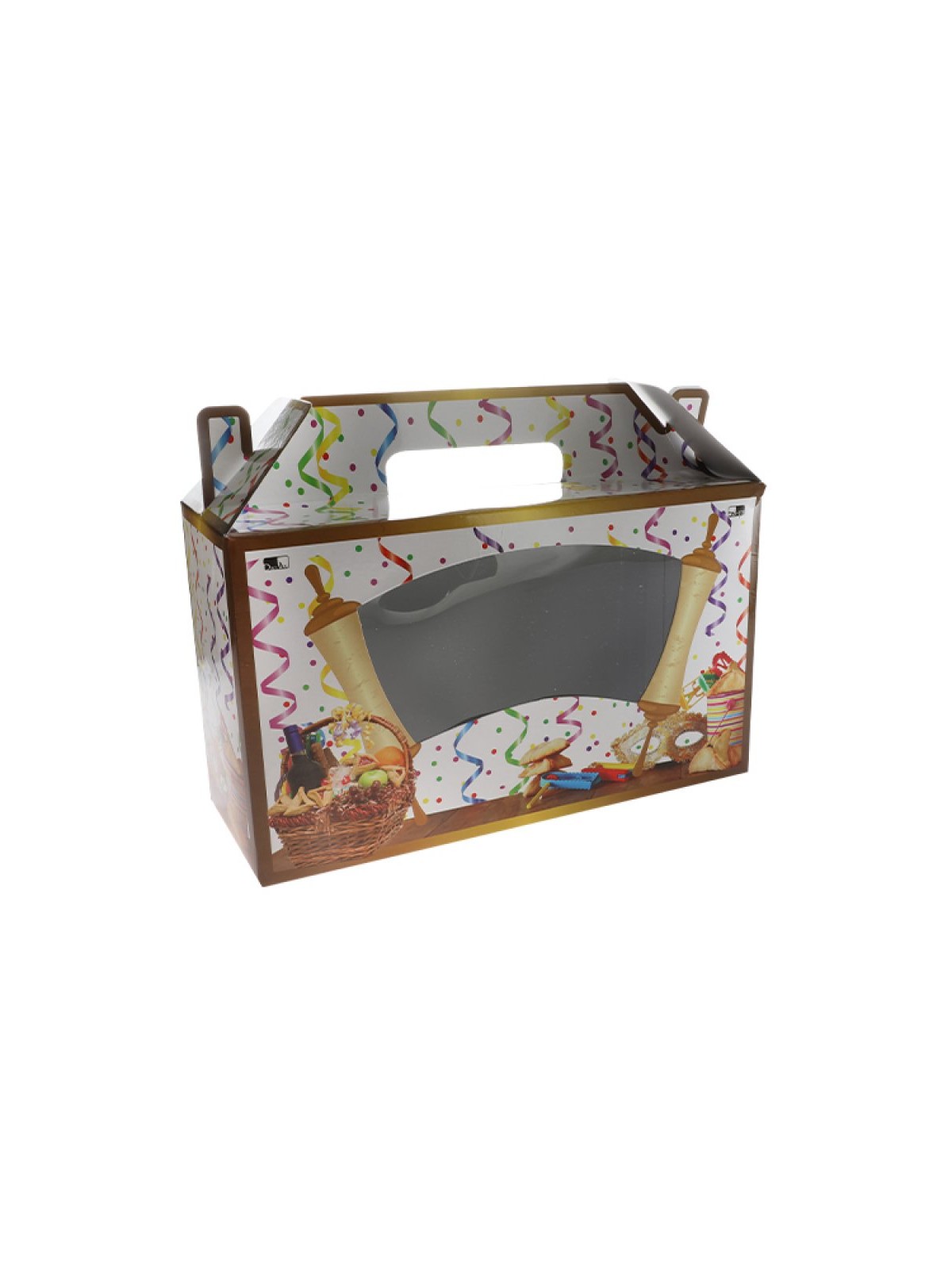 Boîte décorative Pourim Mishloach Manot colorée | Musique et cadeaux de Pourim