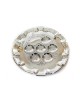 Decorative Silver Plated Seder Plate with Fluted Edge | Seder Plates
