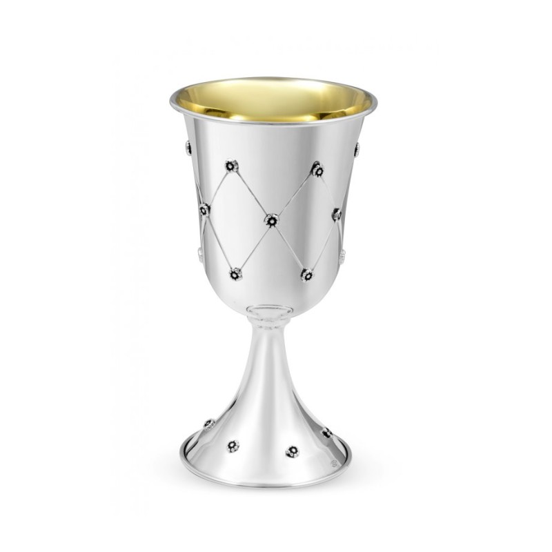 Sterling Silver Kiddush Goblet with Match... | Jewish Gift from Israel