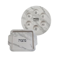 Set Melamine Passover Seder Plate and Matzah Tray Gr... | Seder Plates