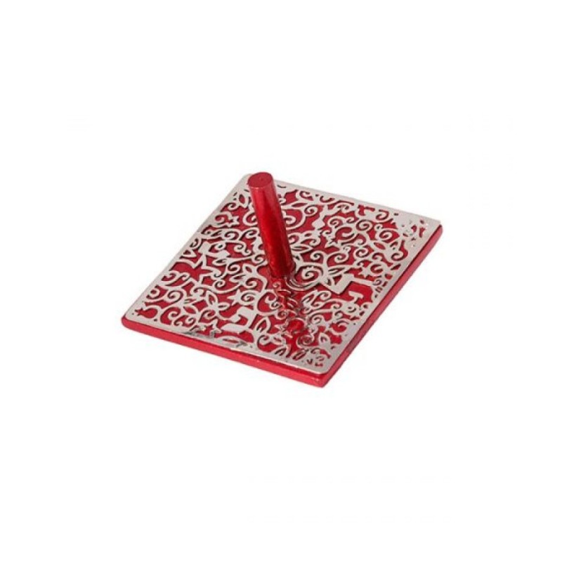 Yair Emanuel Dreidel Silver Floral and Pomegranate Cutou... | Dreidels