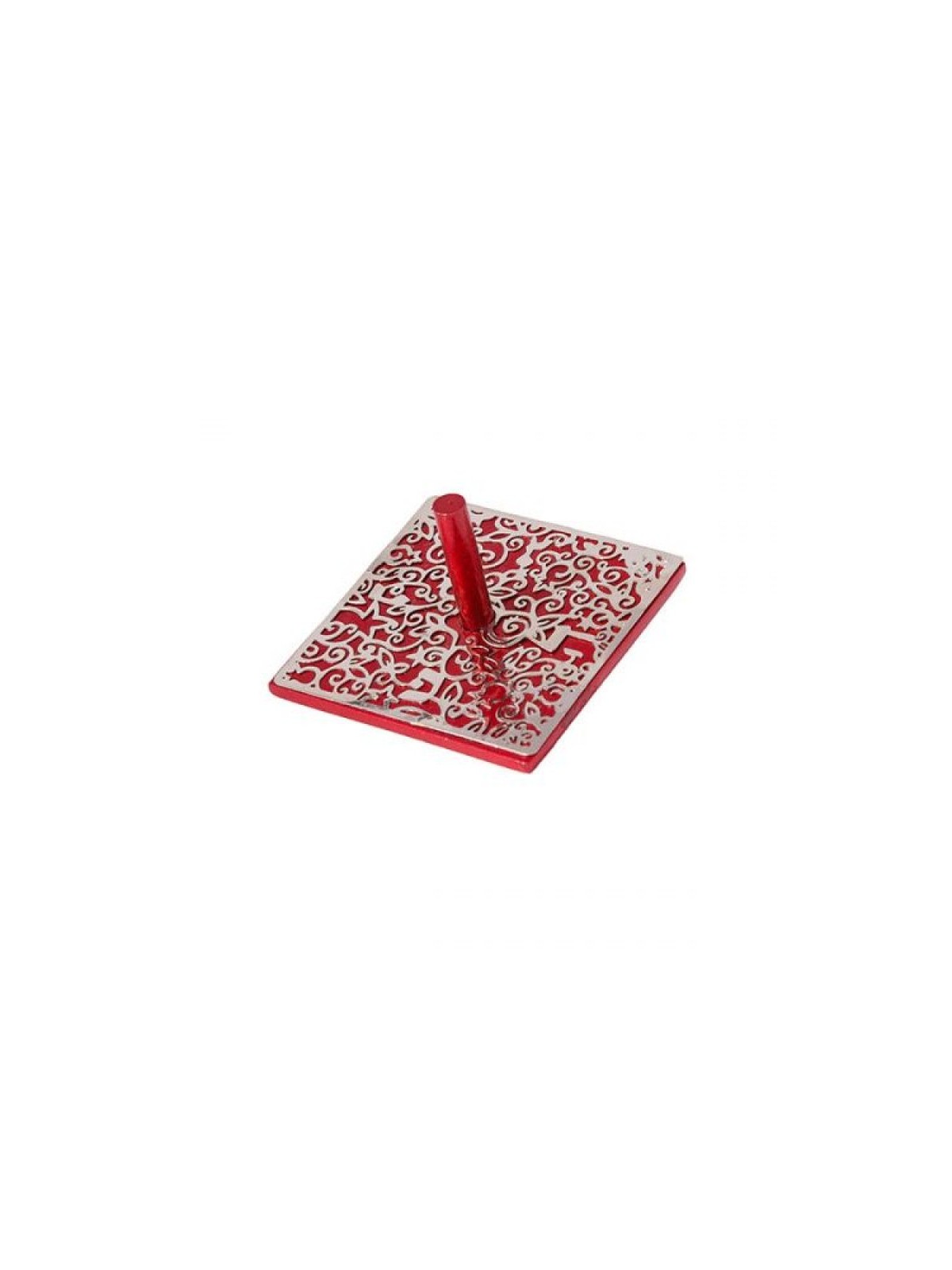Yair Emanuel Dreidel Silver Floral and Pomegranate Cutou... | Dreidels