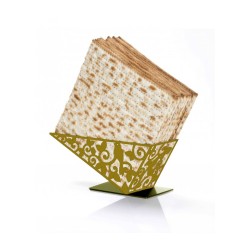 Iris Design Decorative Gold Matzah Holder... | Jewish Gift from Israel