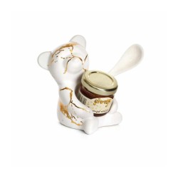 Rosh Hashanah Ceramic Honey Dish Bear wit... | Jewish Gift from Israel