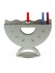 Shraga Landesman Aluminum Curved Hanukkah Menora... | Hanukkah Menorah