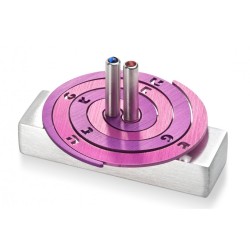 Adi Sidler Double Spiral Chanukah Dreidel Brushed Alumin... | Dreidels