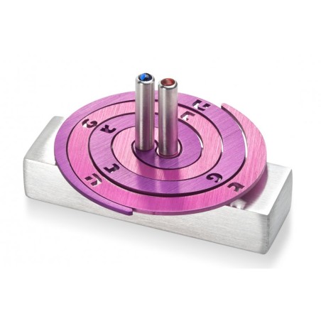 Adi Sidler Double Spirale Chanukah Dreidel Aluminium Brossé... | Dreidels