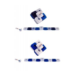 Agayof Compact Two in One Dreidel Menorah Blue S... | Hanukkah Menorah
