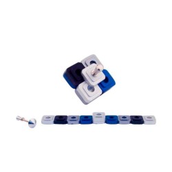 Agayof Compact Two in One Dreidel Menorah Blue S... | Hanukkah Menorah