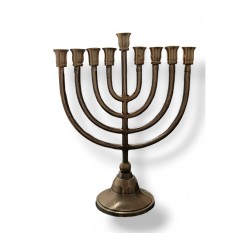 Classic Design Dark Gold Chanukah Menorah for Ca... | Hanukkah Menorah