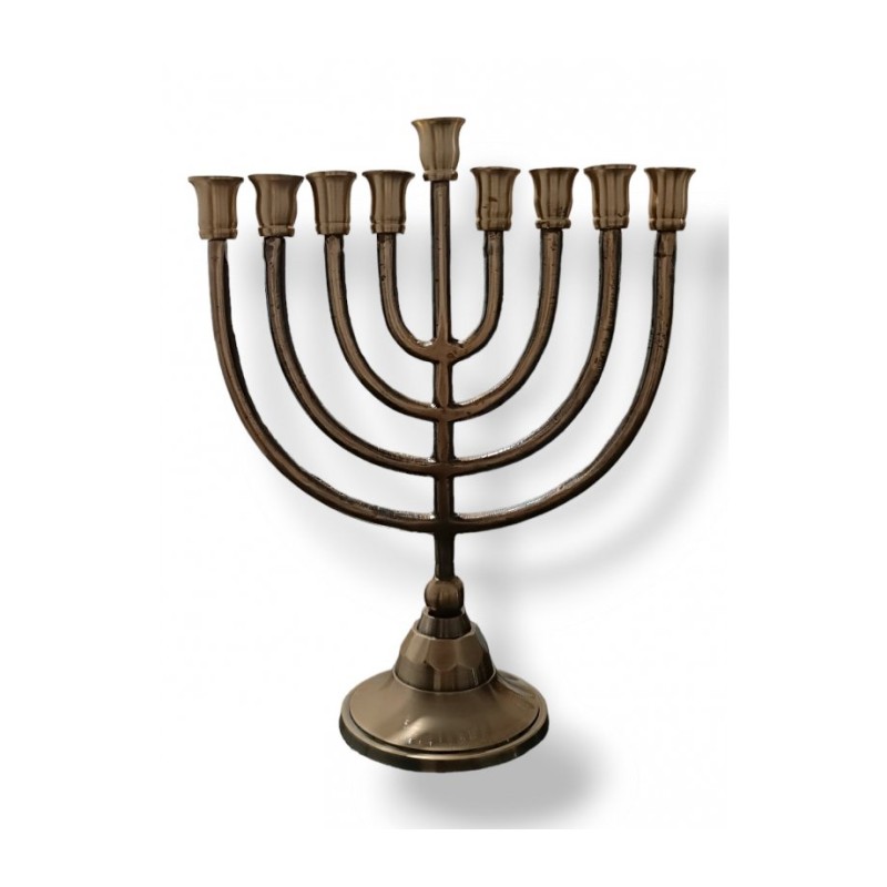 Classic Design Dark Gold Chanukah Menorah for Ca... | Hanukkah Menorah