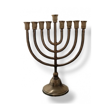 Classic Design Dark Gold Chanukah Menorah for Ca... | Hanukkah Menorah