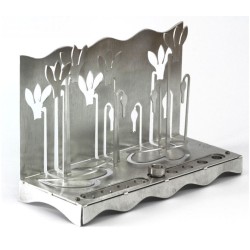 Shraga Landesman Hanukkah Menorah Slender Cyclam... | Hanukkah Menorah