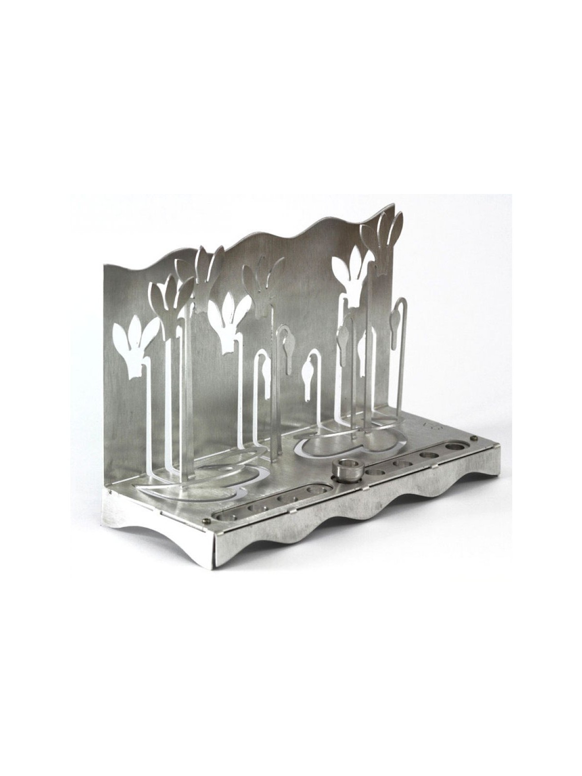 Shraga Landesman Hanukkah Menorah Slender Cyclam... | Hanukkah Menorah
