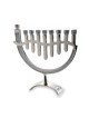 Contemporary Menorah with Silver Glitter Design ... | Hanukkah Menorah