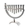 Contemporary Menorah with Silver Glitter Design ... | Hanukkah Menorah