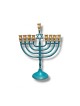 Classic Patina Chanukah Menorah with Star of Dav... | Hanukkah Menorah