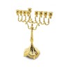 Decorative Gold Chanukah Menorah Swirls and Engr... | Hanukkah Menorah