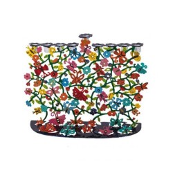 Yair Emanuel Hand Painted Colorful Hanukkah Meno... | Hanukkah Menorah