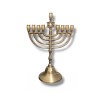 Antique Gold Metal Chanukah Menorah Decorative S... | Hanukkah Menorah