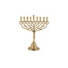 Yair Emanuel Brass Gold Chanukah Menorah with Po... | Hanukkah Menorah