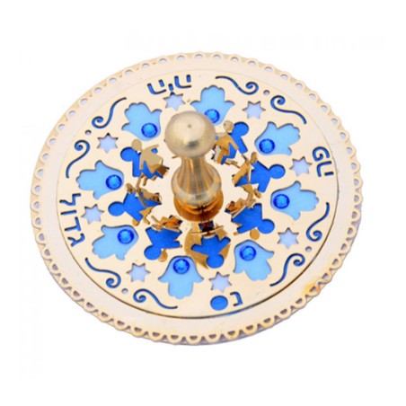 Blue Children Hamsa Dreidel by Ester Shahaf | Dreidels