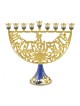 Enamel Menorah Star of David English Jerusalem B... | Hanukkah Menorah