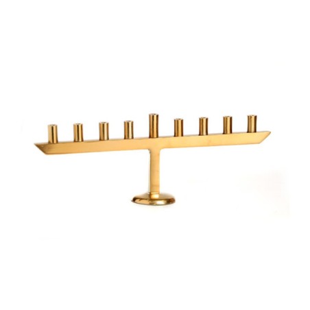 Gold Aluminum Chanukah Menorah Candle Holders in... | Hanukkah Menorah