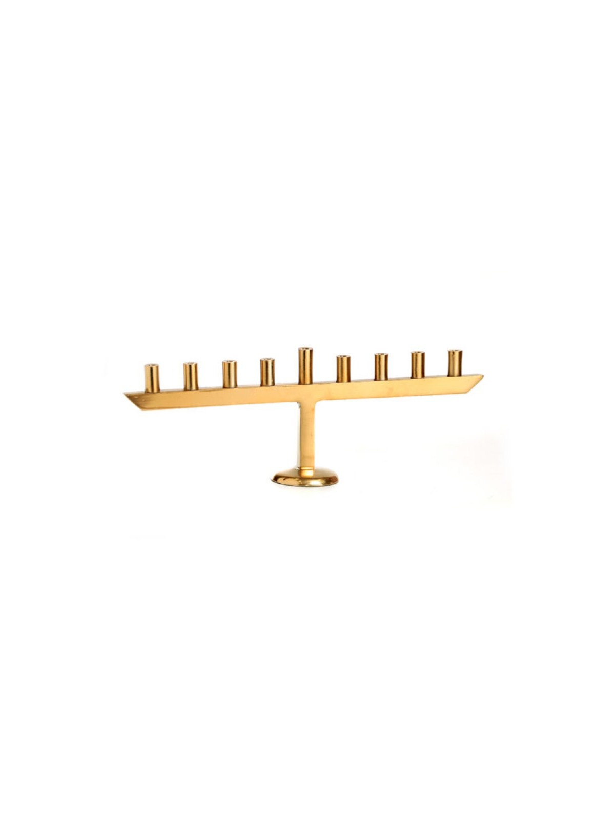Gold Aluminum Chanukah Menorah Candle Holders in... | Hanukkah Menorah