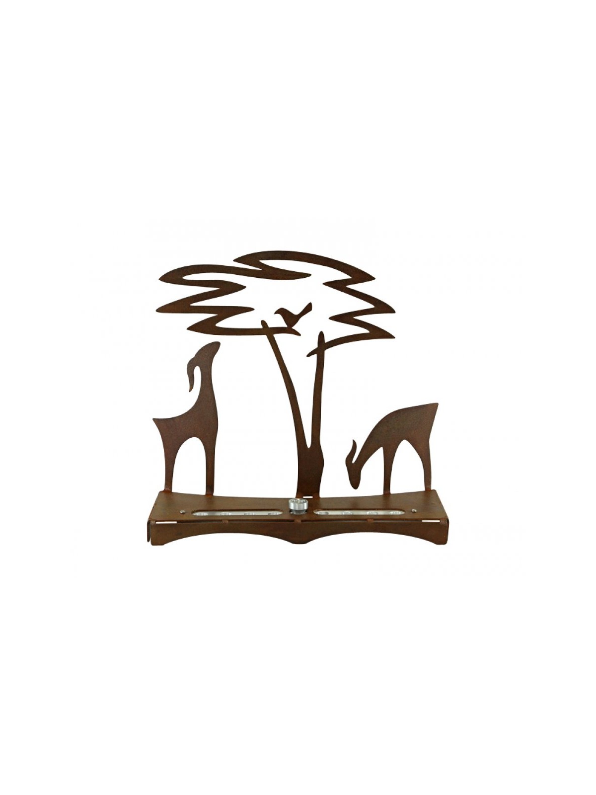 Shraga Landesman Hanukkah Menorah with Acacia Tr... | Hanukkah Menorah