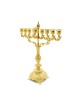 Decorative Gold Chanukah Menorah with Filigree D... | Hanukkah Menorah
