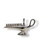 Aladdin Lamp Nickel Chanukah Menorah For Candles... | Hanukkah Menorah
