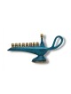 Aladdin Lamp Patina Chanukah Menorah For Candles... | Hanukkah Menorah