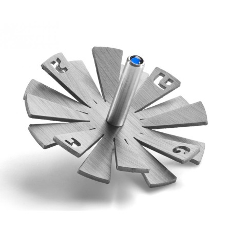 Adi Sidler Brushed Aluminum Chanukah Dreidel Flying Peta... | Dreidels