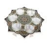 Dorit Judaica Raised Seder Plate with Bowls Mustard ... | Seder Plates