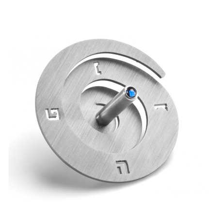 Adi Sidler Anodized Aluminum Spiral Dreidel Silver | Dreidels