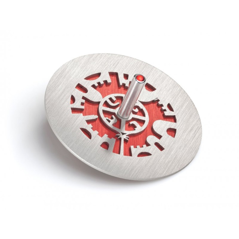 Adi Sidler Two Tone Chanukah Dreidel and Stand Cutout Je... | Dreidels