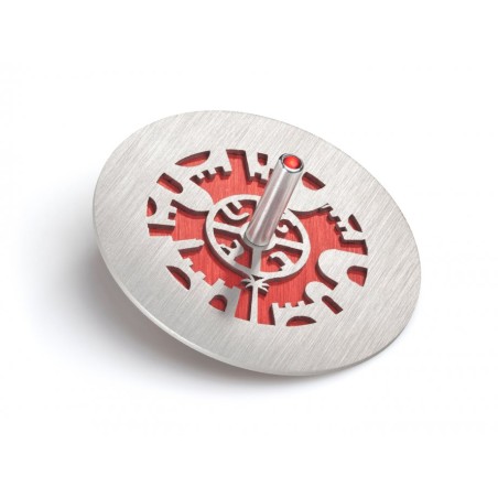 Adi Sidler Two Tone Chanukah Dreidel and Stand Cutout Je... | Dreidels