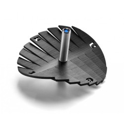 Adi Sidler Anodized Aluminum Waves Chanukah Dreidel Black | Dreidels