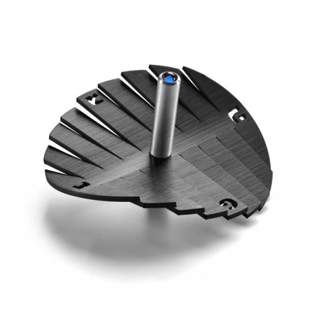 Adi Sidler Anodized Aluminum Waves Chanukah Dreidel Black | Dreidels