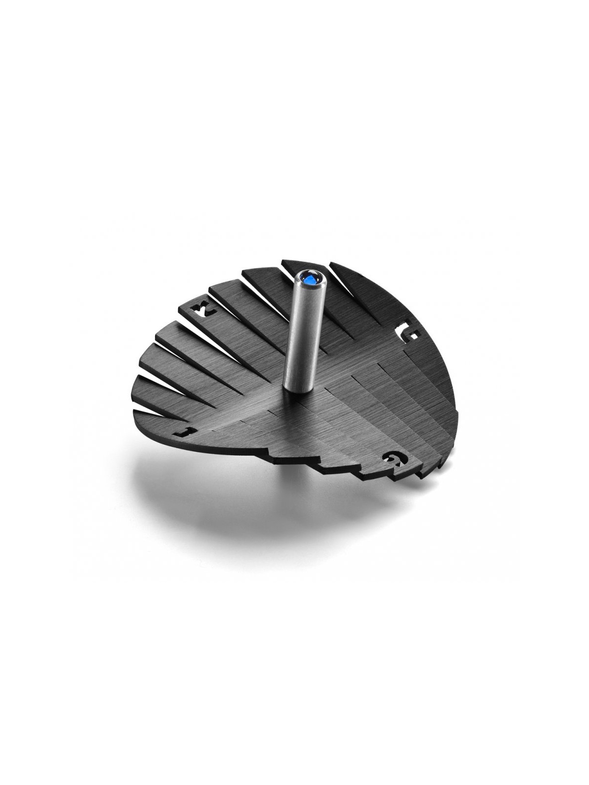 Adi Sidler Anodized Aluminum Waves Chanukah Dreidel Black | Dreidels