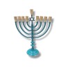Patina Chanukah Menorah with Star of David Oil o... | Hanukkah Menorah